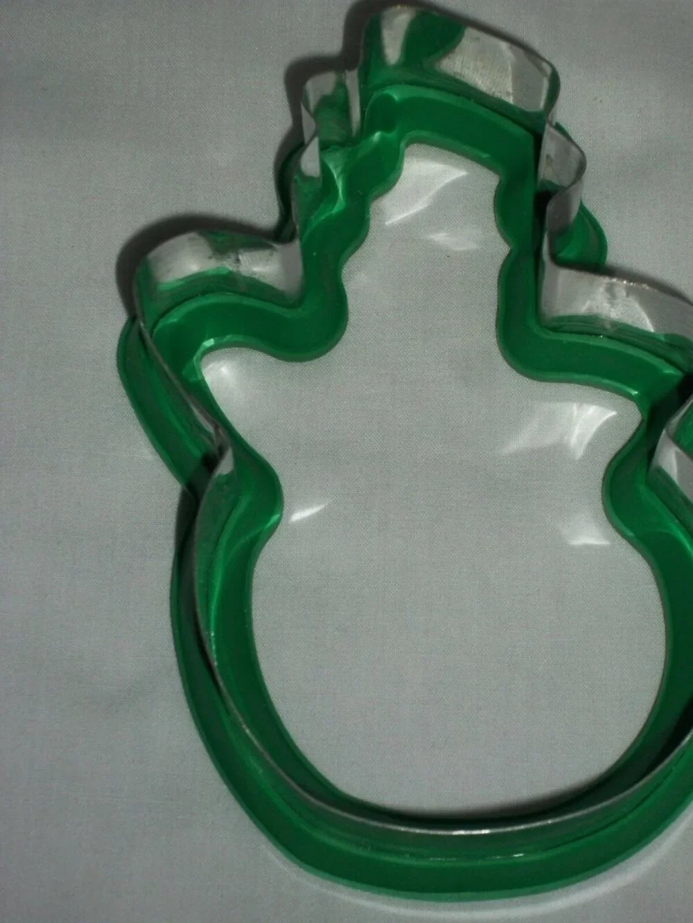 Wilton Comfort Grip Snoman Cookie Cutter Holiday Green Baking Winter Christmas